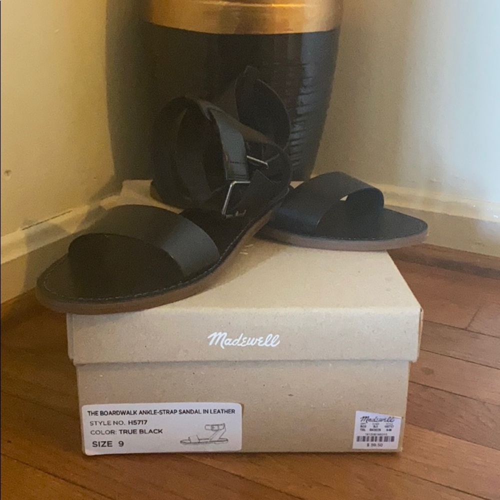 Boardwalk Ankle Strap Leather Sandal